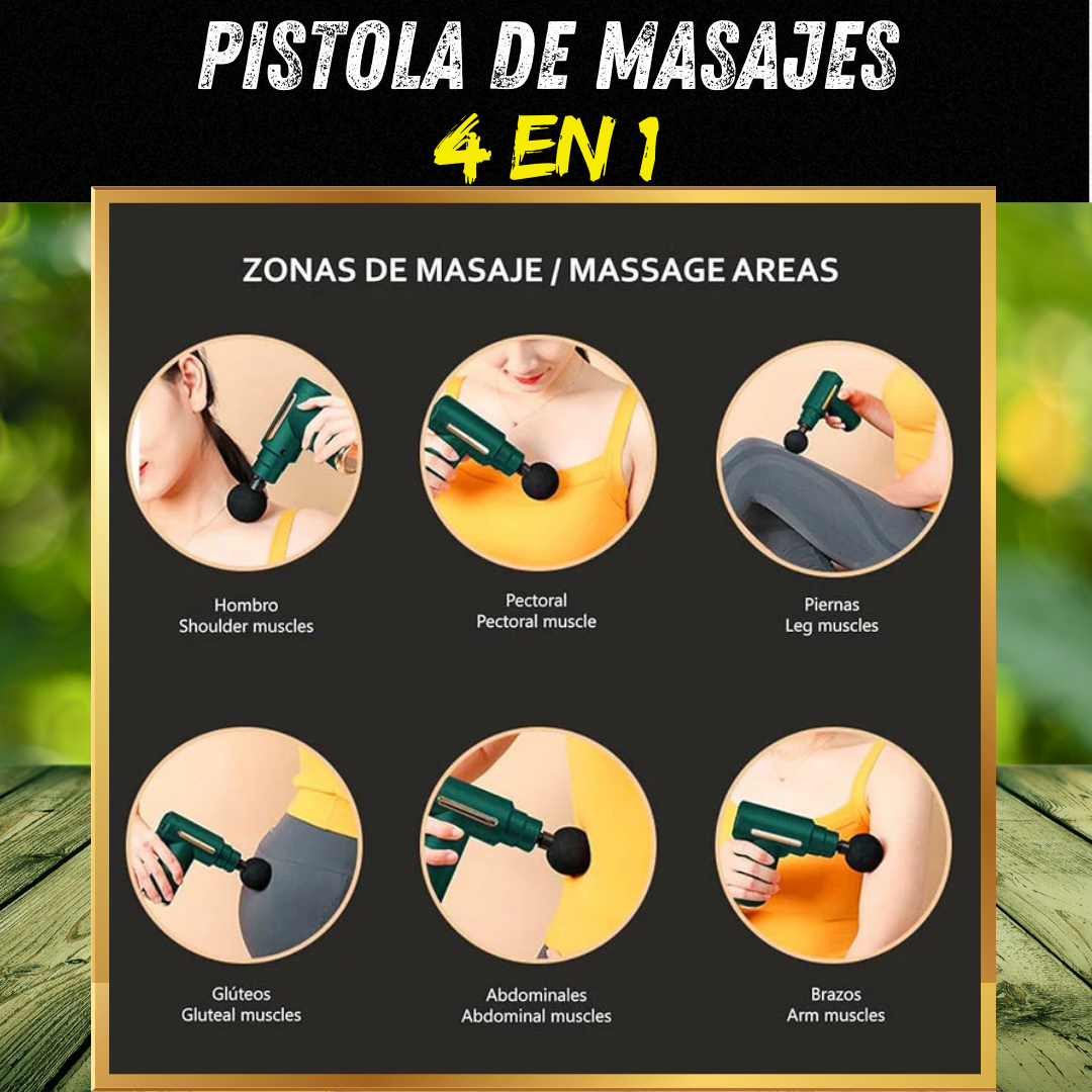 PISTOLA DE MASAJES 4 EN 1