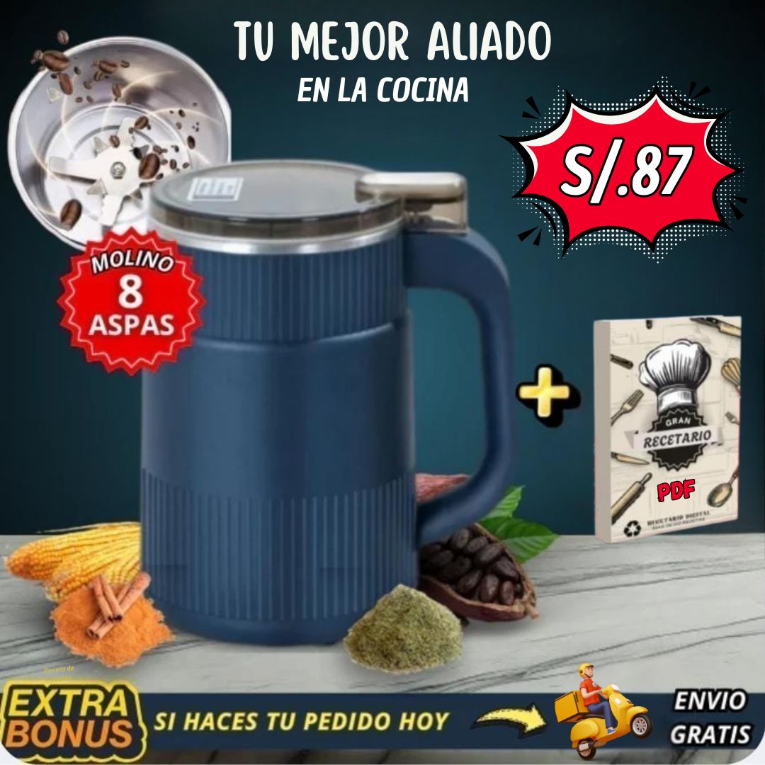 MOLINO DE 8 ASPAS PARA GRANOS SECOS.