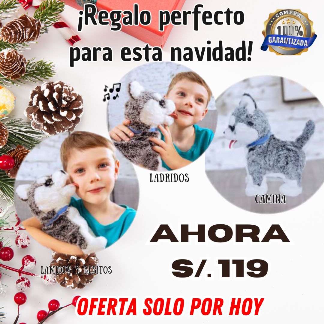 MASCOTA PERRITO INTERACTIVO LAMIDOS, BESITOS, CAMINA Y LADRIDOS