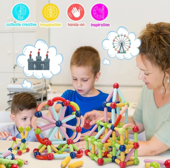 JUEGOS DE BLOQUES MAGNETICOS 75 piezas