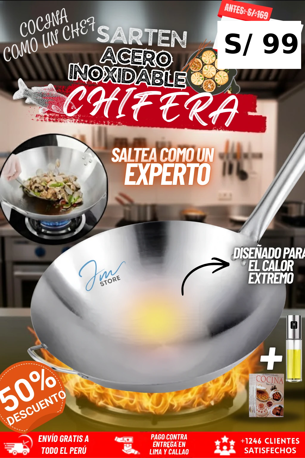 SARTEN PROFESIONAL CHIFERO+REGALOS