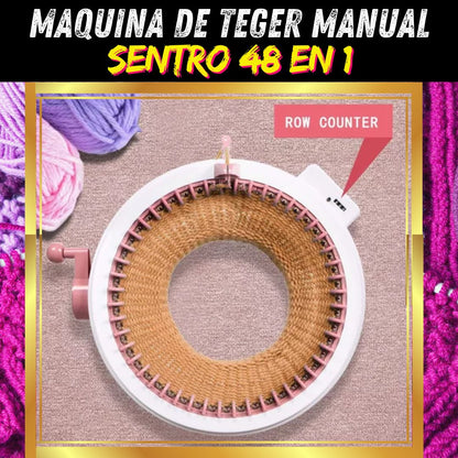 Máquina de tejer con 48 agujas