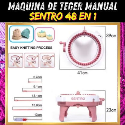 Máquina de tejer con 48 agujas
