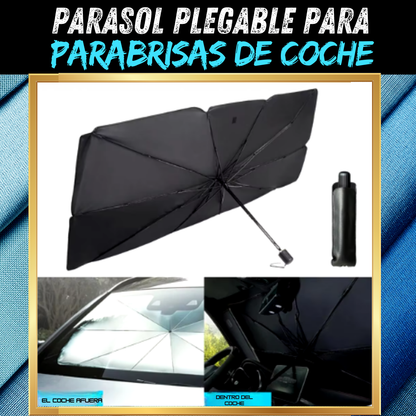 Parasol plegable para parabrisas de coche, sombrilla con cubierta UV, aislamiento térmico, protección Interior para ventana delantera