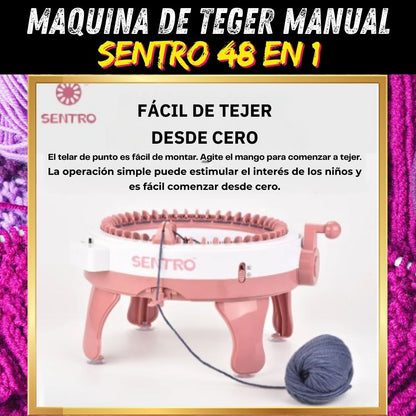 Máquina de tejer con 48 agujas