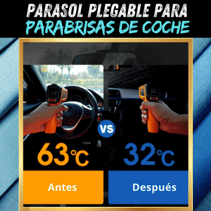 Parasol plegable para parabrisas de coche, sombrilla con cubierta UV, aislamiento térmico, protección Interior para ventana delantera