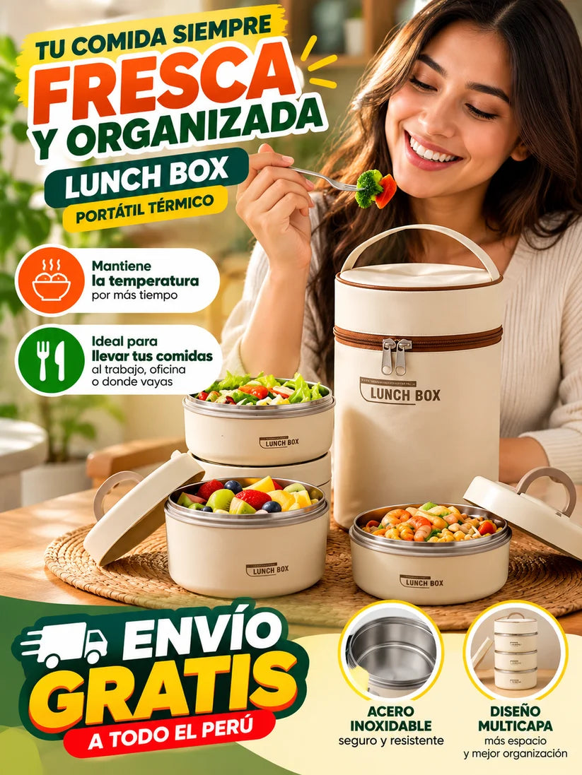 🍱 LUNCH BOX TÉRMICO 3 EN 1