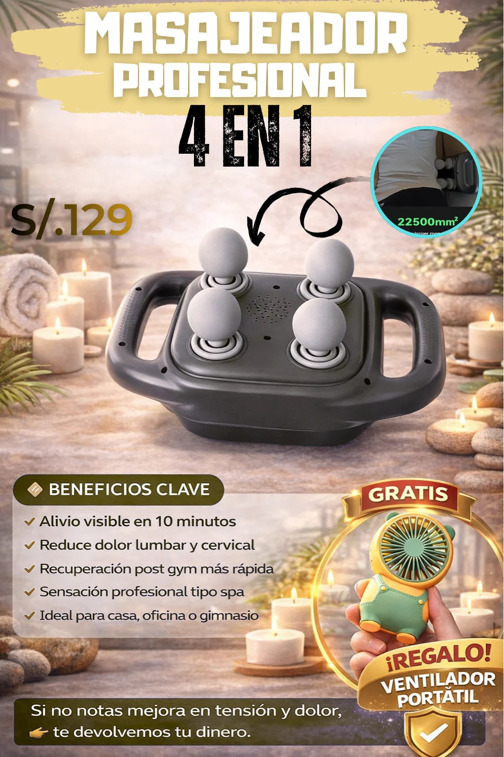 MASAJEADOR PROFESIONAL 4 EN 1