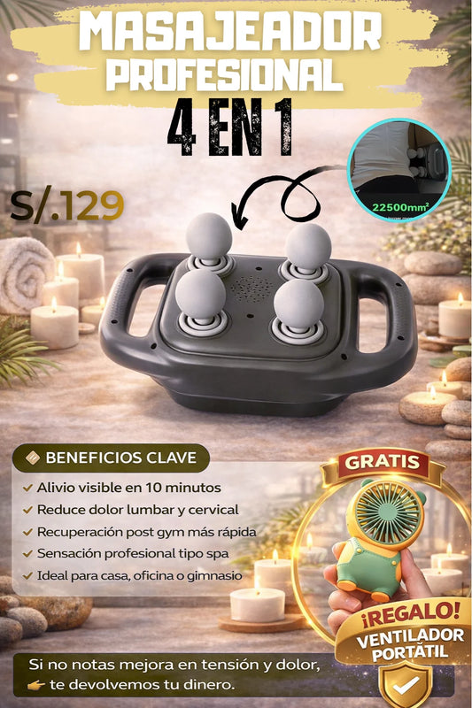 MASAJEADOR PROFESIONAL 4 EN 1