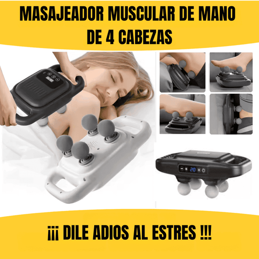 MASAJEADOR DE 4 CABEZAS ADIOS ESTRES