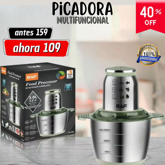 PICADORA MULTIFUNCIONAL DE ACERO INOXIDABLE