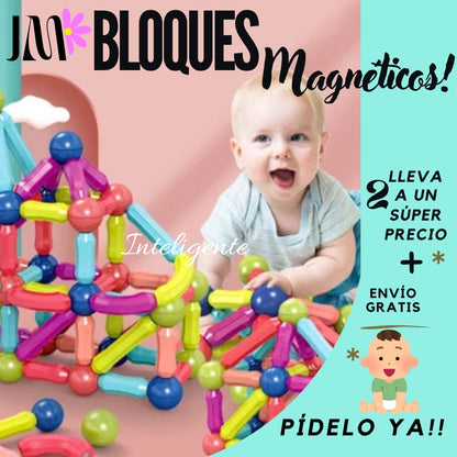 JUEGOS DE BLOQUES MAGNETICOS 75 piezas